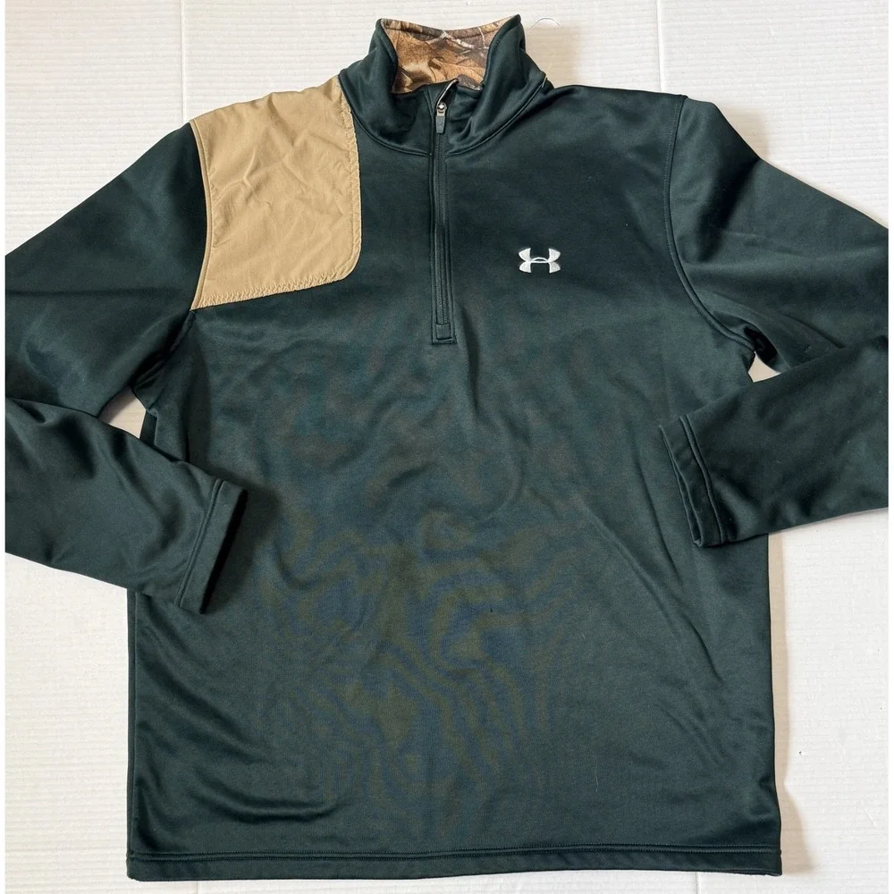 Lot 2 -UNDER ARMOUR - Men's 1/4 Zip Pullover Long Sleeve Hunting Shirt - X-Large